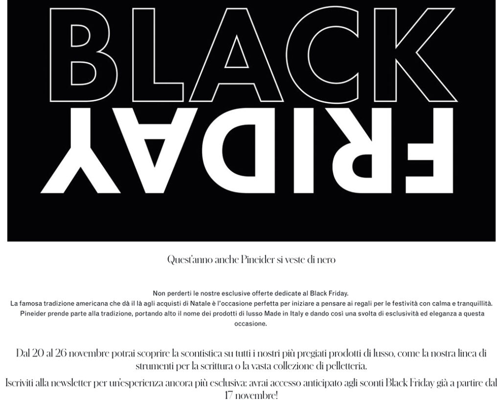 Pineider Black Friday